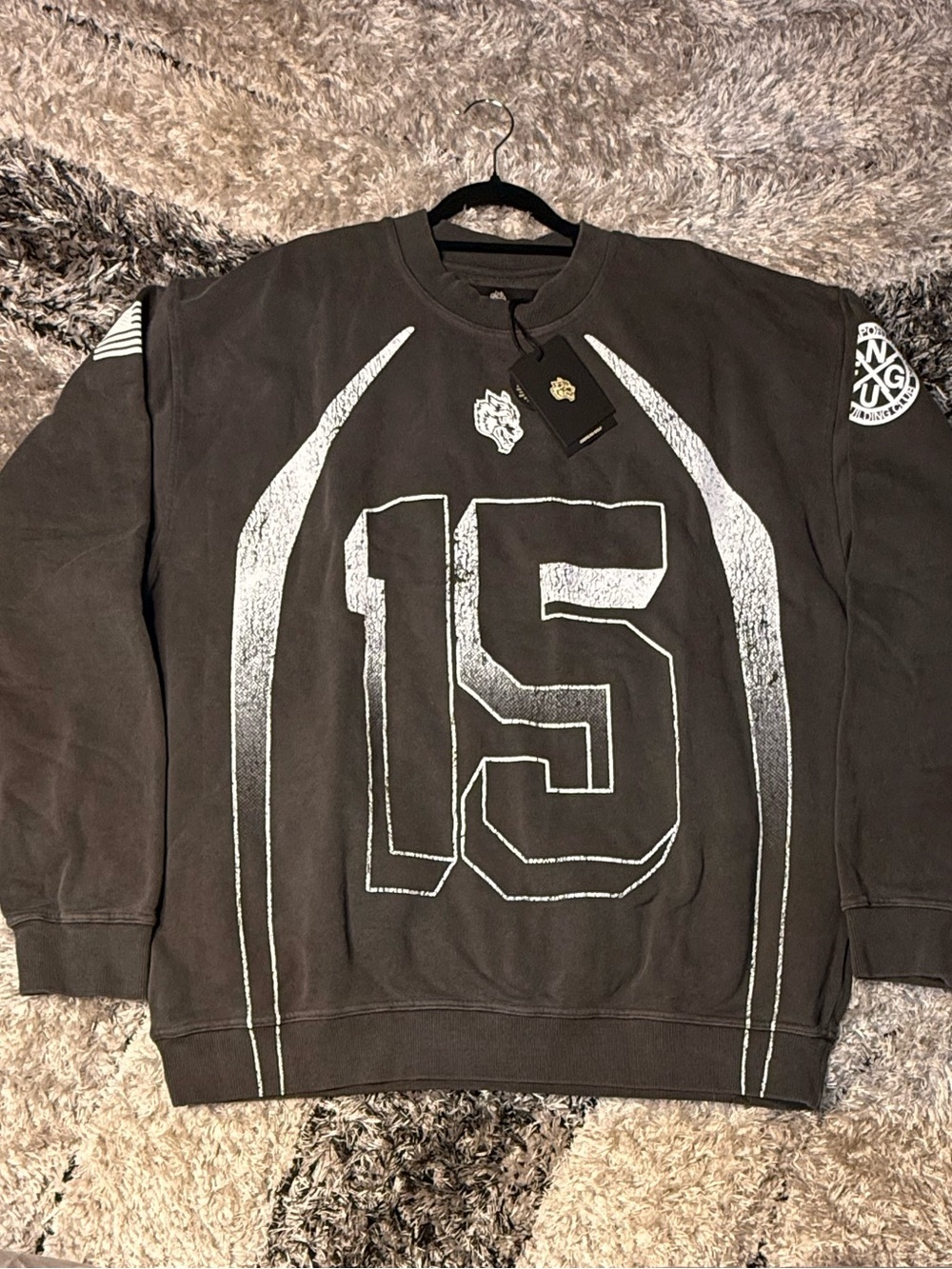 Darc Sport Game Time London Gray Crewneck Sweatshirt XL oversized NWT